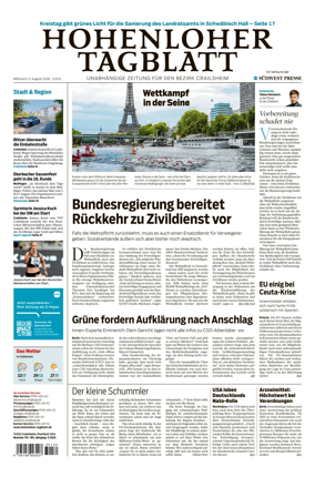 Cover of Hohenloher Tagblatt