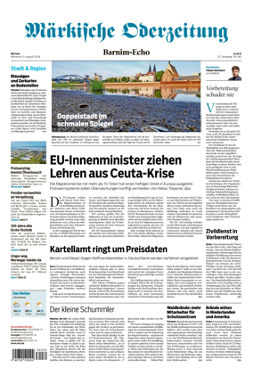 Cover of Markische Oderzeitung Bernau