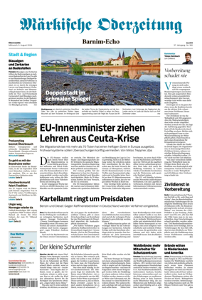 Cover of Markische Oderzeitung Eberswalde