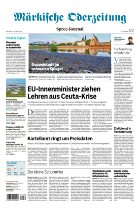 Cover of Markische Oderzeitung Spree-Journal