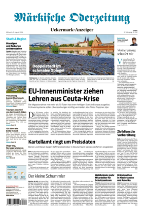 Cover of Markische Oderzeitung Uckermarkanzeiger