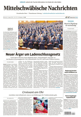 Cover of Mittelschwaebische Nachrichten