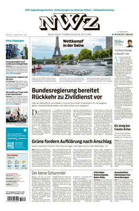 Cover of NWZ – Neue Wurttembergische Zeitung
