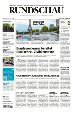 Cover of Rundschau fur den Schwabischen Wald – Der Kocherbote