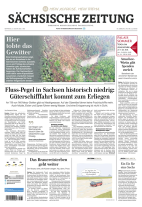 Cover of Sachsische Zeitung (Dresden)