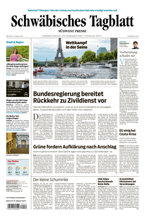Cover of Schwabisches Tagblatt - Tubinger Chronik
