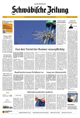 Cover of Schwabische Zeitung (Alb-Donau)