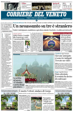 Cover of Corriere del Veneto (Treviso e Belluno)