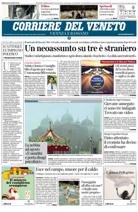 Cover of Corriere del Veneto (Vicenza e Bassano)