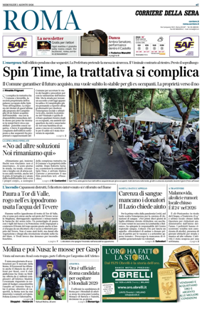 Cover of Corriere della Sera (Roma)