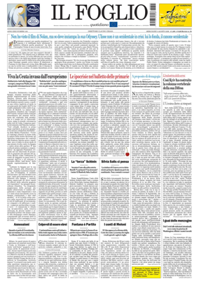 Cover of Il Foglio Quotidiano