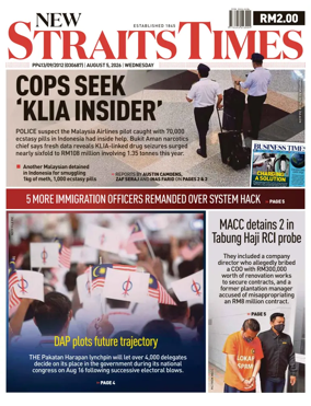 Cover of New Straits Times