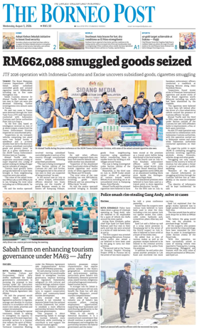 Cover of The Borneo Post (Sabah)