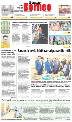 Cover of Utusan Borneo (Sarawak)