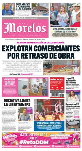 Cover of Diario de Morelos