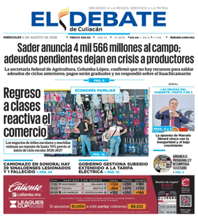 Cover of El Debate de Culiacan