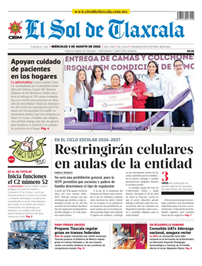 Cover of El Sol de Tlaxcala