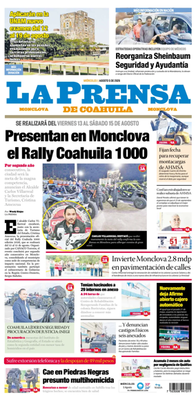 Cover of La Prensa de Coahuila