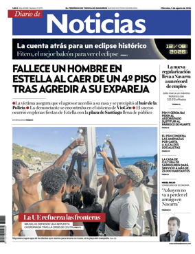 Cover of Diario de Noticias (Spain)