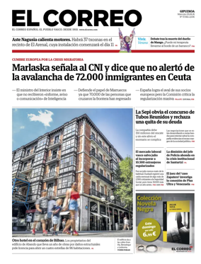 Cover of El Correo (Gipuzkoa)