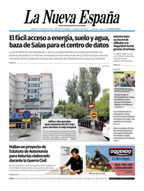 Cover of La Nueva Espana (Oviedo)