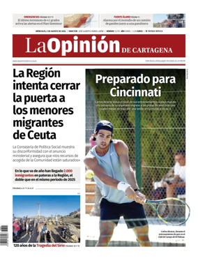 Cover of La Opinion de Murcia (Cartagena)