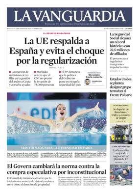 Cover of La Vanguardia