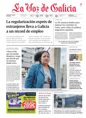 Cover of La Voz de Galicia (A Coruna)