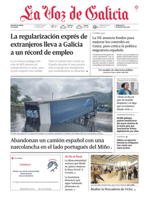 Cover of La Voz de Galicia (Ferrol)