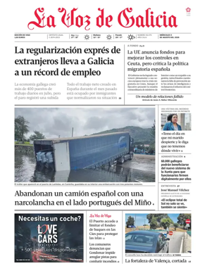 Cover of La Voz de Galicia (Vigo)
