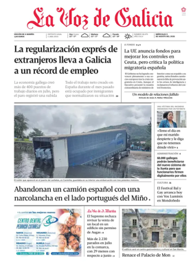 Cover of La Voz de Galicia (Viveiro)
