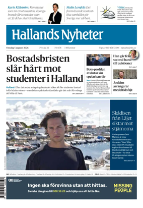 Cover of Hallands Nyheter