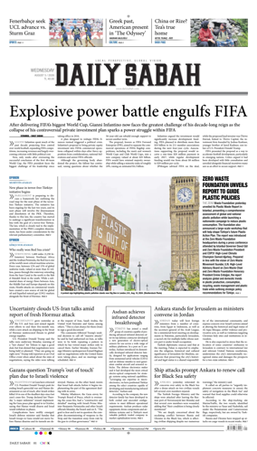 Cover of Daily Sabah (Turkey)