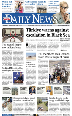 Cover of Hurriyet Daily News & Economic Review