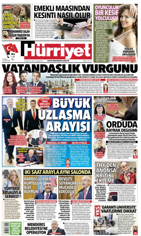 Cover of Hurriyet