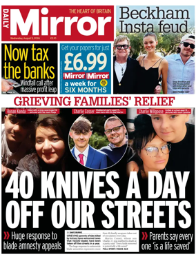 Cover of Daily Mirror