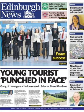 Cover of Edinburgh Evening News