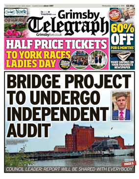 Cover of Grimsby Telegraph