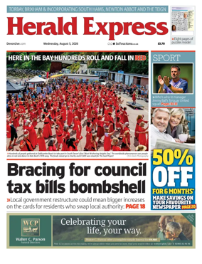 Cover of Herald Express (Torbay Brixham & South Hams Edition)