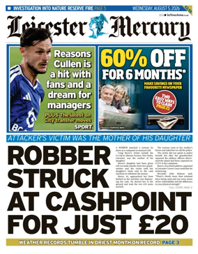 Cover of Leicester Mercury