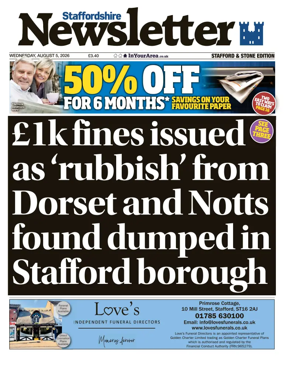 Cover of Staffordshire Newsletter