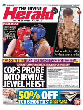 Cover of The Irvine Herald and Kilwinning Chronicle