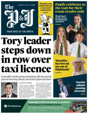 Cover of The Press and Journal (Inverness Highlands and Islands)