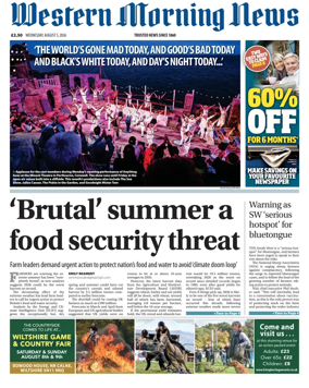 Cover of Western Morning News