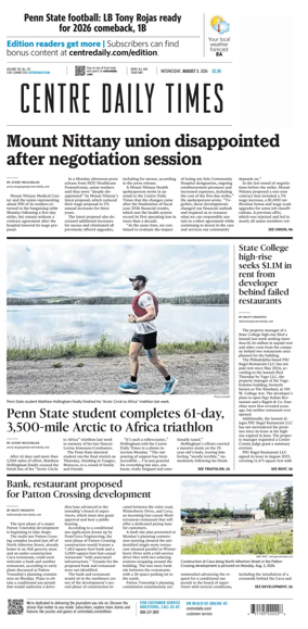 Cover of Centre Daily Times