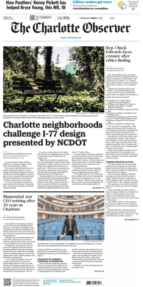 Cover of The Charlotte Observer