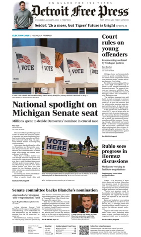 Cover of Detroit Free Press