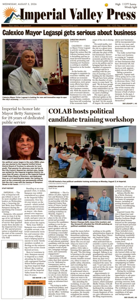 Cover of Imperial Valley Press