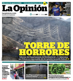 Cover of La Opinion