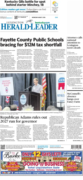 Cover of Lexington Herald-Leader